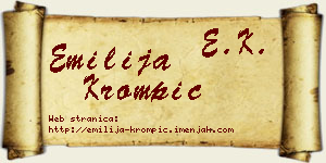 Emilija Krompić vizit kartica